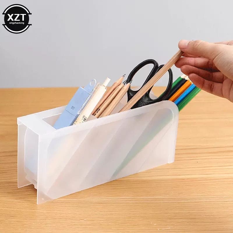 Plastic Pen Holder, Cosmetic Organizer Box, Storage Container Case Plastic Pen Holder, Cosmetic Organizer Box, Storage Container Case
